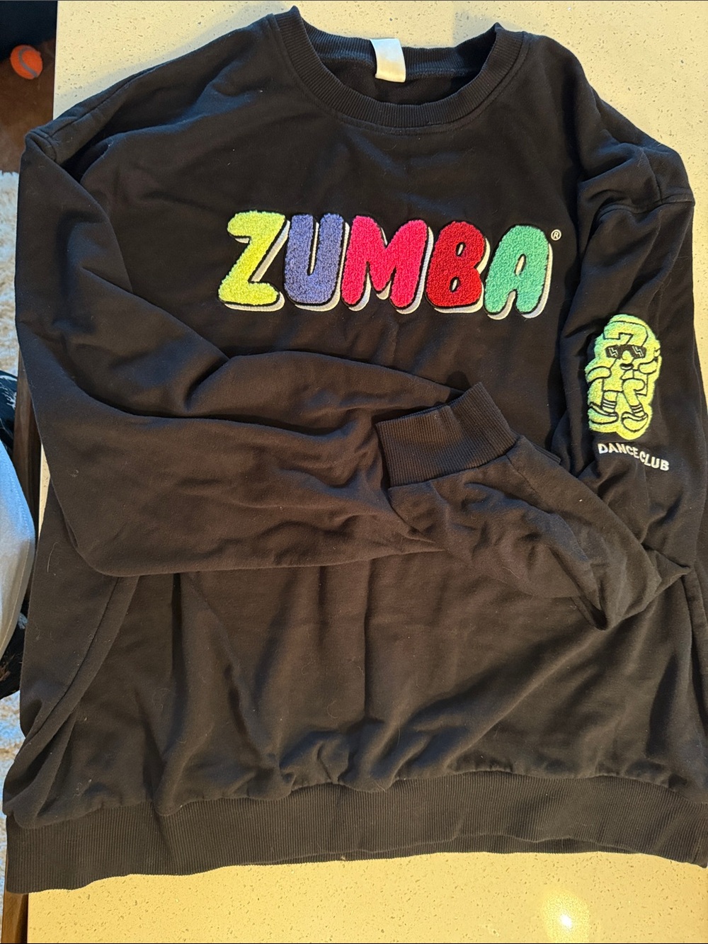 Zumba Fitness Black Sweatshirt with Multicolor Logo - Picture 2 of 8